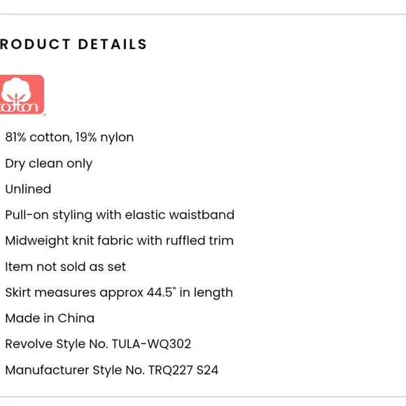 NWT Tularosa Brown and White Ruffled Tiered Maxi Skirt - Picture 5 of 6